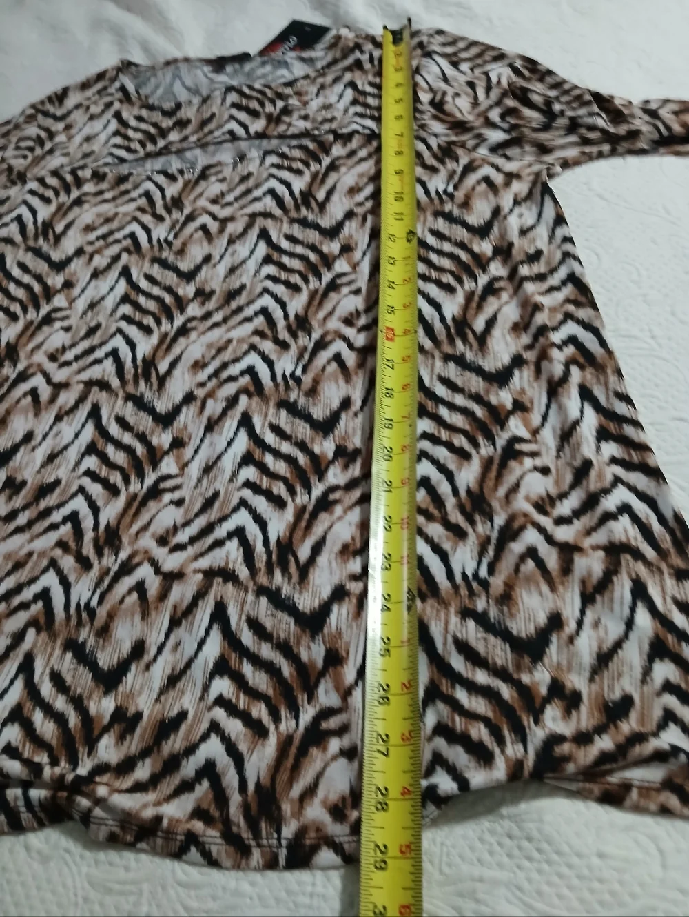 Cocomo 2x Animal Print Brown BlackTiger Liquid knit Open Top peek A boo Neckline - Picture 3 of 9
